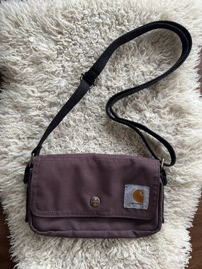Carhartt Plum Crossbody Shoulder Bag with Black Strap